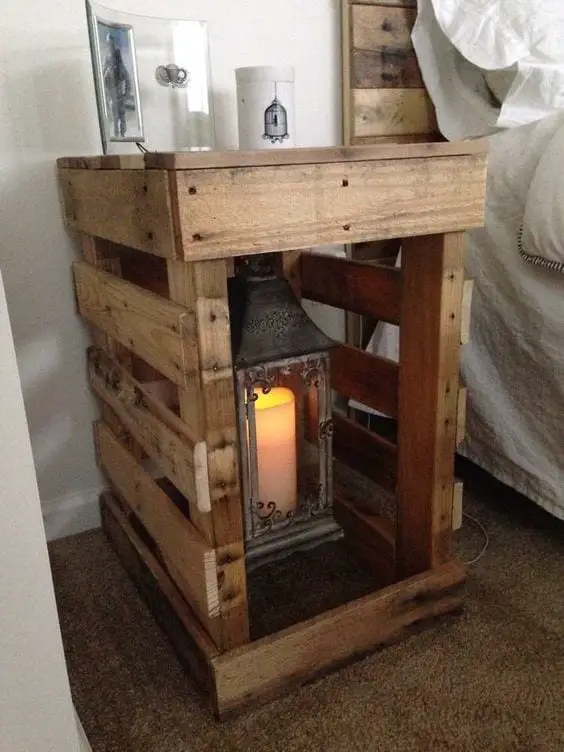 Hollow Pallet Nightstand