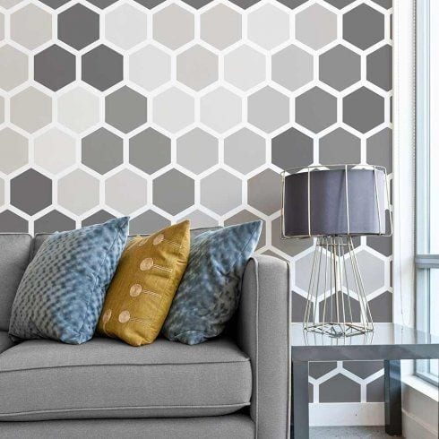 Honeycomb Hexagon Wall Treatment Diy Idea