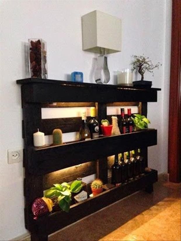 Lovely Wine Rack And Shelf