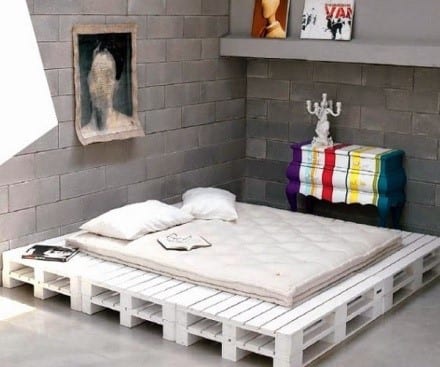 Mattress Pallet Bed Frame And Plain Room