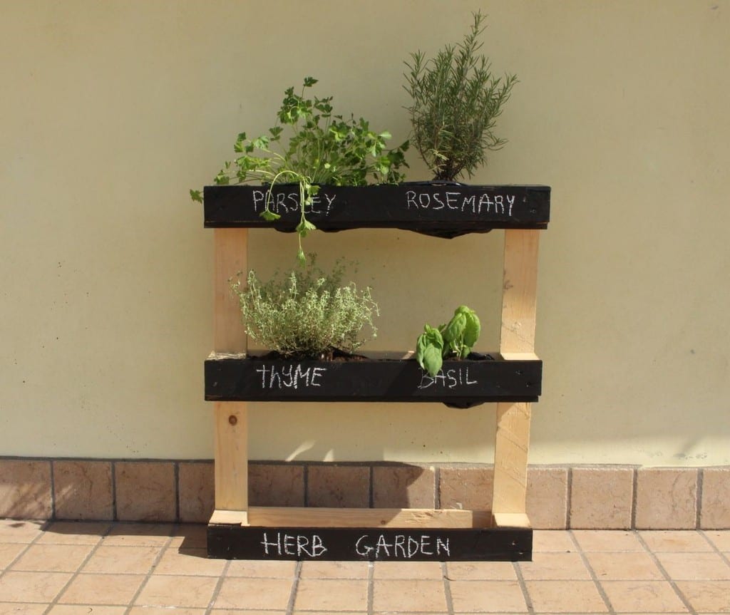 Minimalistic Pallet Herb Garden