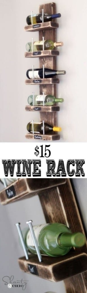 Modern Minimalist Pallet Wine Rack