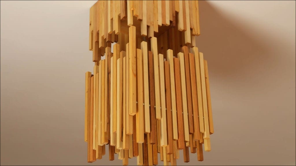 Modern Wooden Pallet Lamp