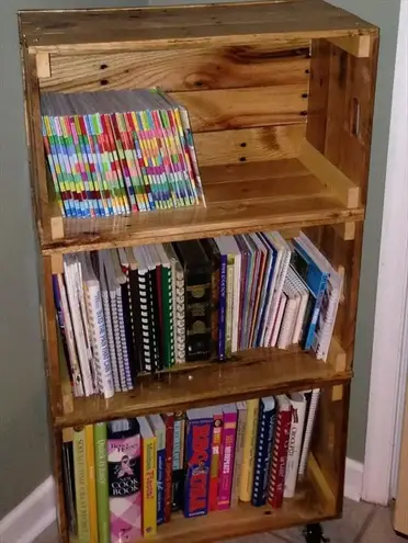 31 Pallet Bookshelf Diy Plans Cut The, Pallet Wood Bookcase Plans