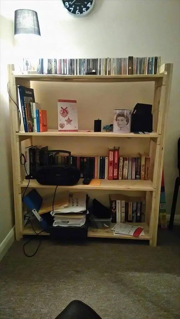 Multi Layered Pallet Bookshelf