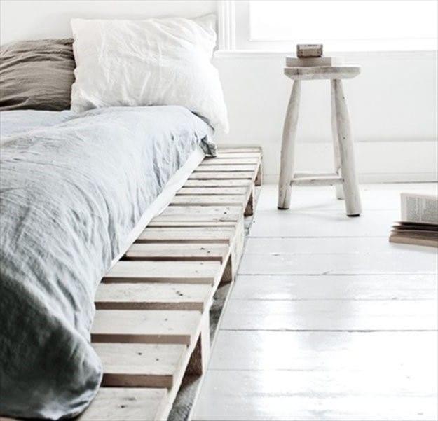 Neutral Simple Pallet Bed Frame