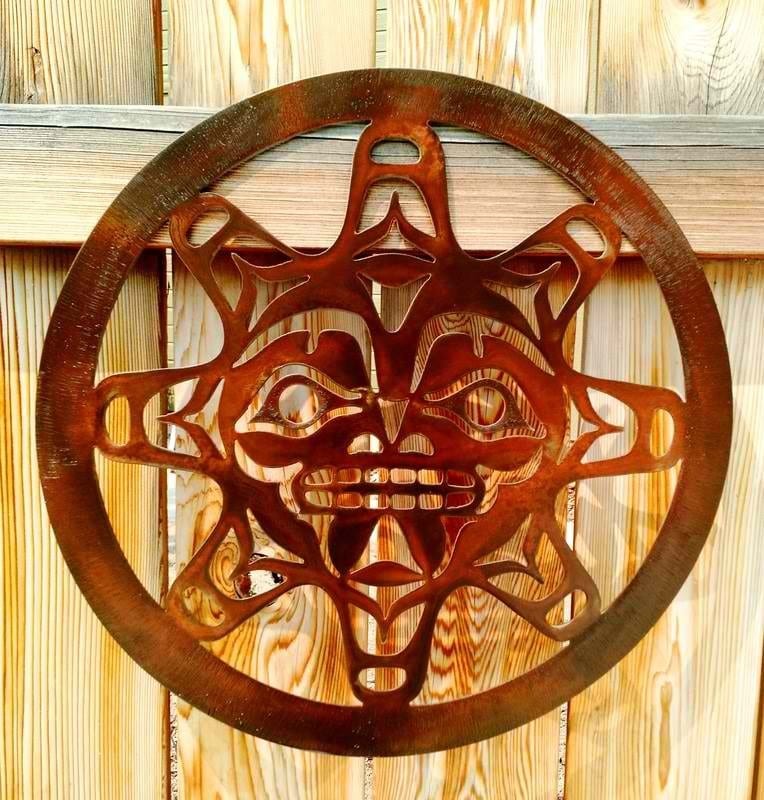 Northwestern Native American Sun Wood Art