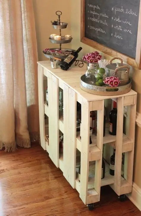 Pallet Bar Cart