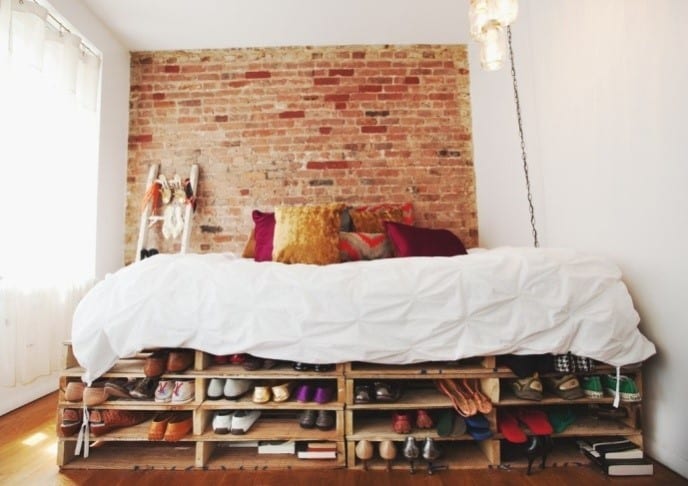 Pallet Bed Bed Frame Shoe Storage