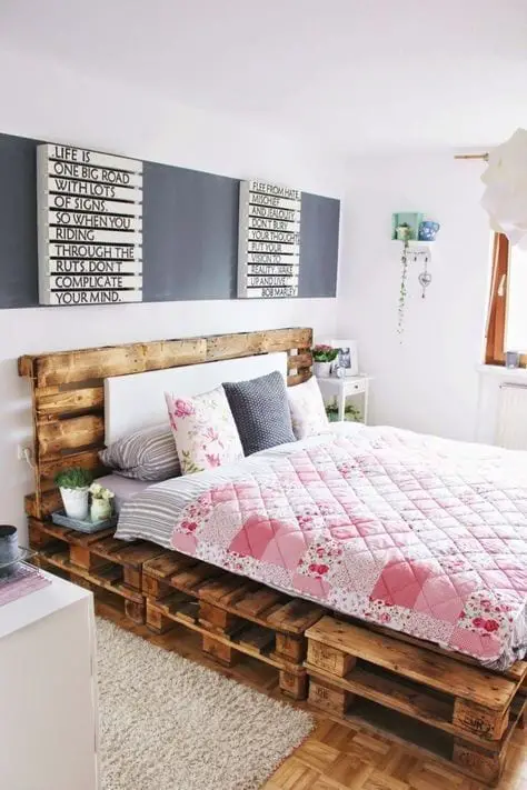 Pallet Bed Frame And Headboard Design