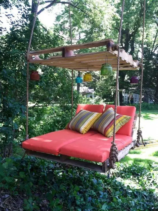 Pallet Bed Swing 2 1