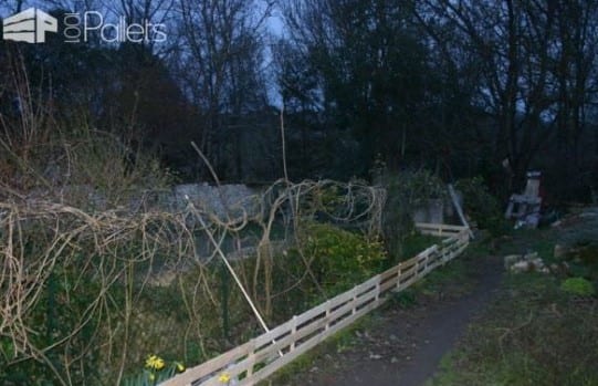 Pallet Garden Border Fence