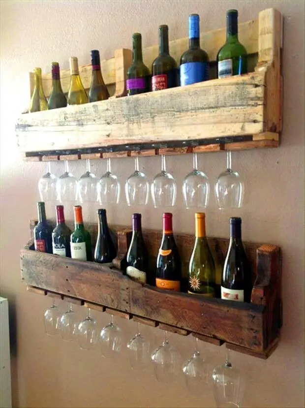 Pallet Wine Shelf
