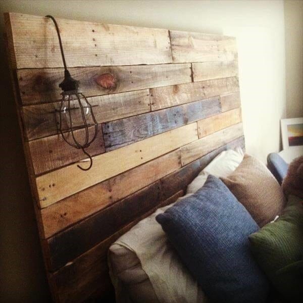 Pallet Wood Design Headboard