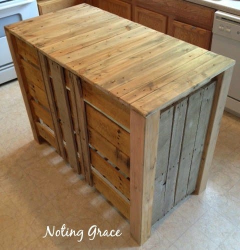 Pallet Wood Kitchen Island