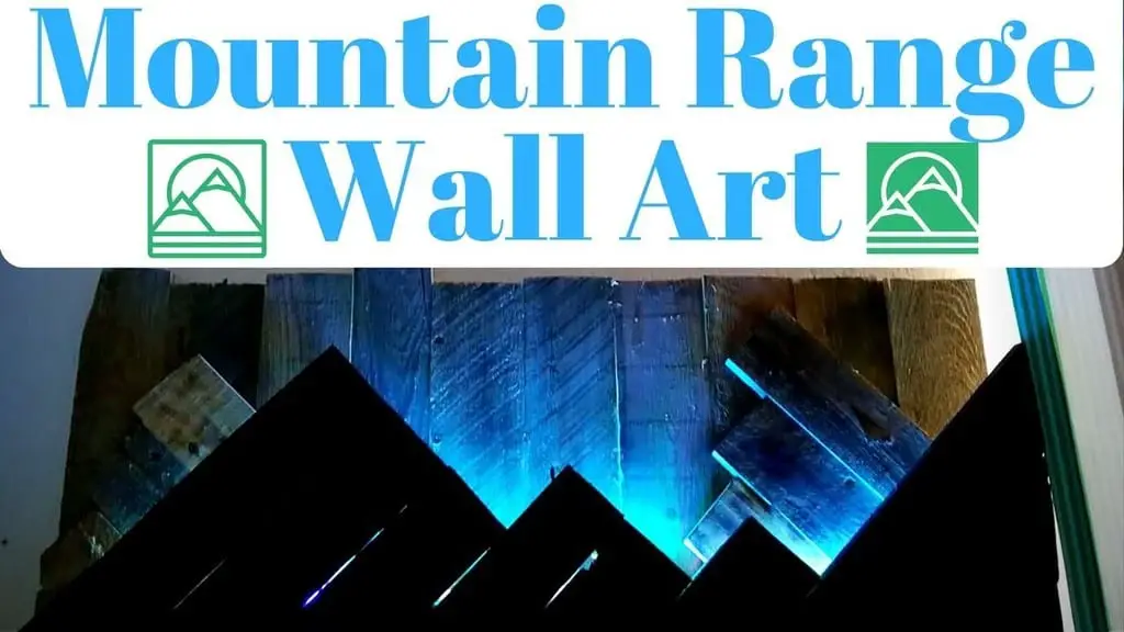 Pallet Wood Mountain Art With Leds
