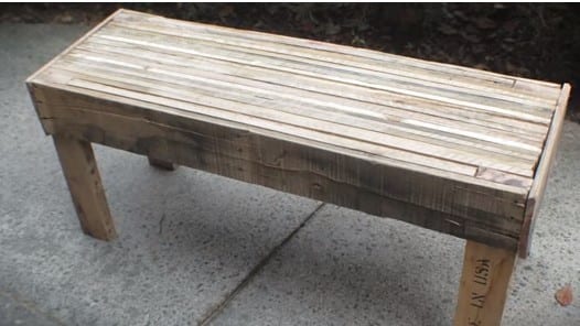 Reclaimed Pallet Bench