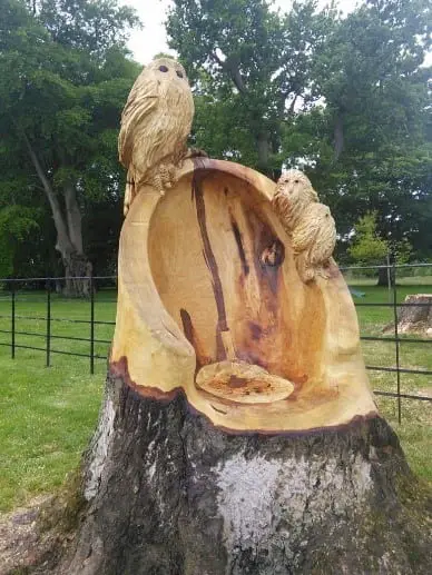 Richie Clark Log Tree Carving Art