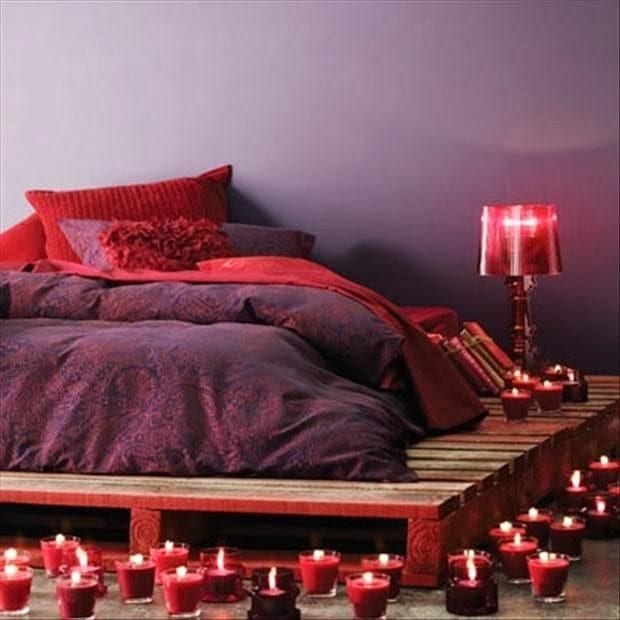 Romantic Pallet Bed Arrangement