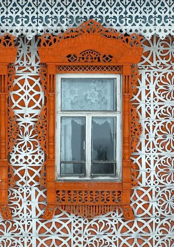 Russian Carving On Homes In Ivanovo Region