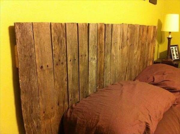 Rustic Pallet Wood Headboard