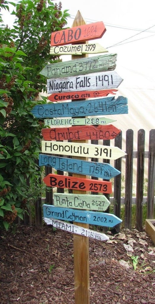 Sign Post Made Out Of Pallet Wood