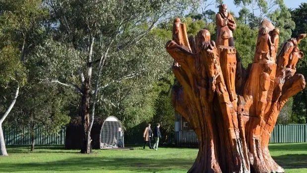 The Avenue Of Honor Dartmoor Memorial Hall Tree Carvings