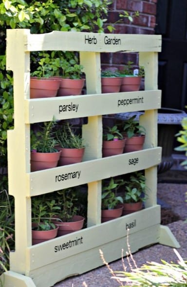 The Self Supported Pallet Herb Garden
