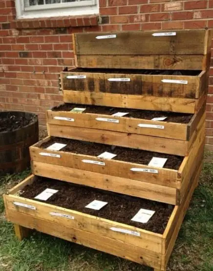 The Stair Stepped Pallet Garden