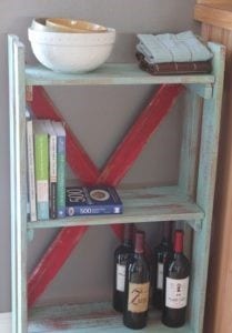 Thin Wooden Pallet Bookcase