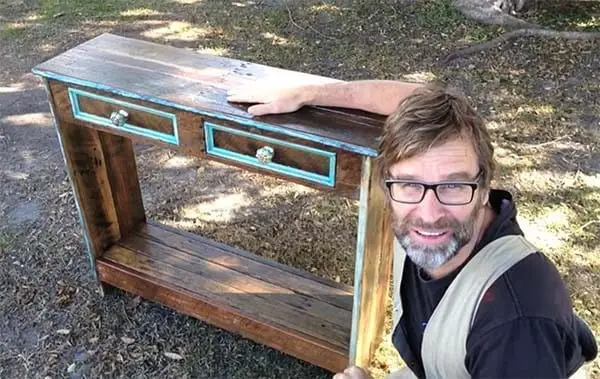 Upcycled Hall Table