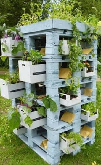 Vertical Pallet Garden Ideas