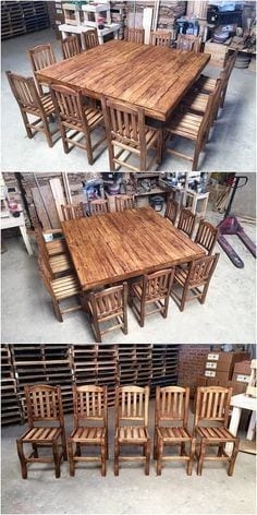 Very Large Pallet Dining Table