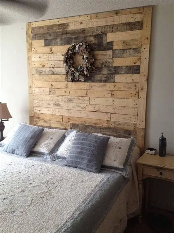 Very Tall Headboard From Pallet Wood